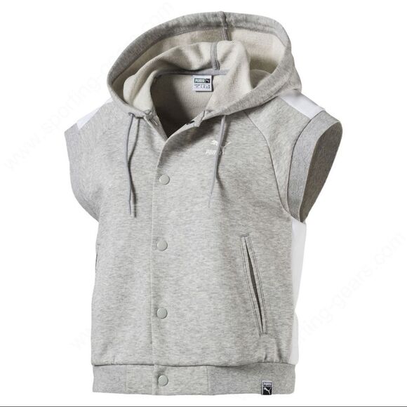 Vintage 90’s Y2K Puma Classics Sleeveless Logo T7 Hoodie Sweater Size Medium - Picture 4 of 9